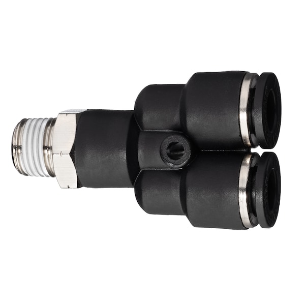 Usa Industrials Push to Connect Fitting-Nylon-Male Wye-3/8" Tube OD x 1/2" MNPT ZUSA-TF-PTC-2012 - main